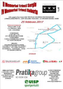 IV° Memorial Trinci Roberto II° Memorial Trinci Sergio 2^ Prova Tour del Pirata 2017 Colonna (PT) @ Circolo Ricreativo Arci | San Rocco | Toscana | Italia