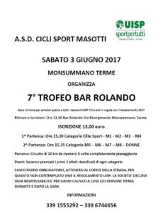 7° Trofeo Bar Rolando Monsummano Terme (PT) @ Bar Rolando | Monsummano Terme | Toscana | Italia