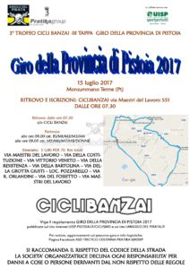 3° Trofeo Cicli Banzai 3^ prova Giro della Provincia di Pistoia Monsumanno Terme (PT) @ Cicli Banzai | Monsummano Terme | Toscana | Italia
