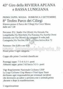 8° Trofeo Parco dei Ciliegi 1^ tappa Giro della Riviera Apuana e Bassa Lunigiana Massa @ Parco di Ciliegi | Massa | Toscana | Italia