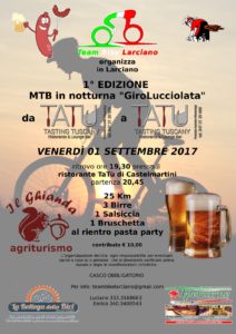 1^ edizione MTB notturna Girolucciolata da TATU a TATU Castelmartini (PT) @ Ristorante TATU | Larciano | Italia