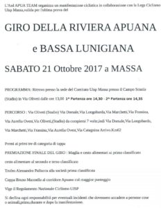 8^ Tappa del 43° Giro della Riviera Apuana e Bassa Lunigiana Massa @ Comitato Uisp Massa Campo Scuola Stadio | Massa | Toscana | Italia